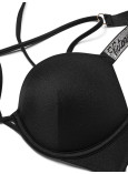 Купальник Пуш-ап со Стразами Victoria's Secret Shine Strap Bombshell Add-2-Cups Push-Up Bikini Top & Brazilian Bikini Bottom_3