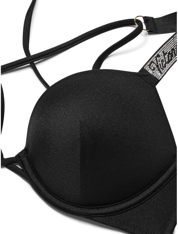 Купальник Пуш-ап со Стразами Victoria's Secret Shine Strap Bombshell Add-2-Cups Push-Up Bikini Top & Brazilian Bikini Bottom_3