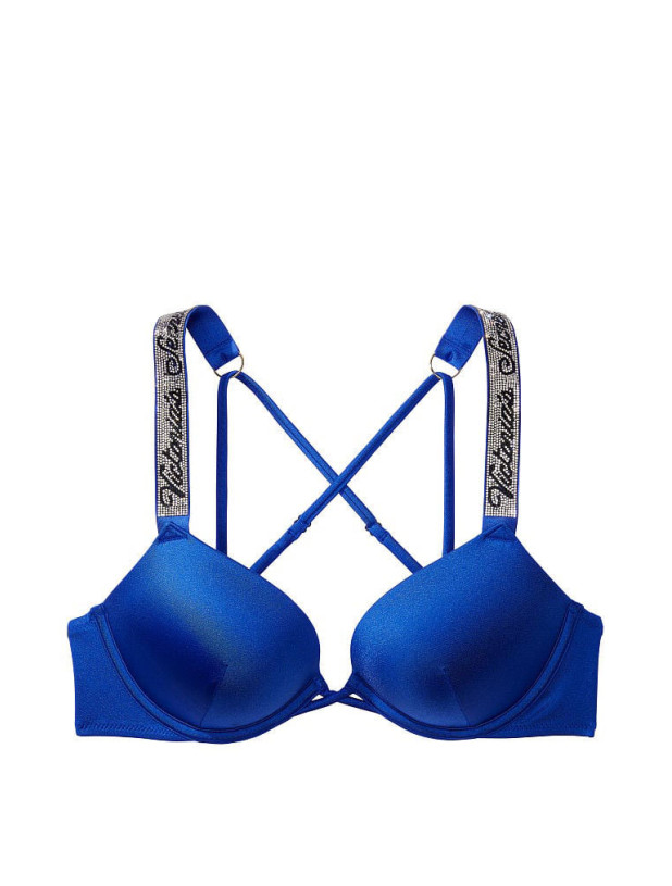 Купальник Пуш-ап зі Стразами Victoria's Secret Shine Strap Bombshell Add-2-Cups Push-Up Bikini Top & Thong Bikini Bottom_3