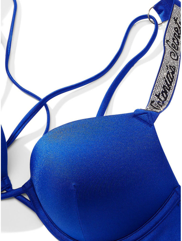 Купальник Пуш-ап зі Стразами Victoria's Secret Shine Strap Bombshell Add-2-Cups Push-Up Bikini Top & Thong Bikini Bottom_5