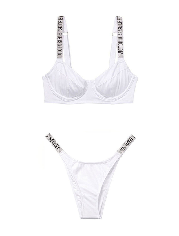 Купальник со Стразами Victoria's Secret Shine Strap Wicked Bikini Top & Brazilian Bottom_2