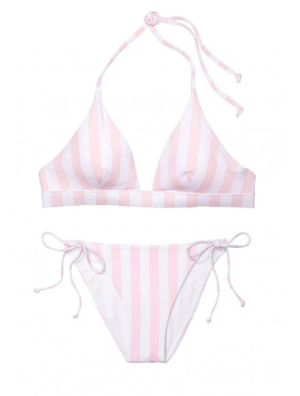 Купальник Бікіні Трикутник Victoria's Secret Swim Essential Halter Bikini Top & Cheeky String Bikini Bottom_3