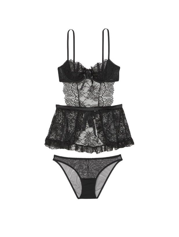 Пеньюар Victoria's Secret Very Sexy Wicked Lace Open Back Babydoll_3