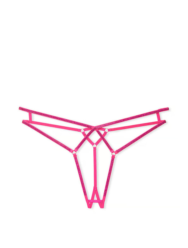 Трусики Victoria's Secret Very Sexy Crotchless Shine Strappy Thong Panty_4
