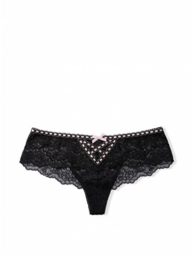 Комплект Білизни Victoria's Secret Dream Angels Lightly-Lined Lace-Up Corset Top & Lace-up Bow Hipster Thong Panty_6