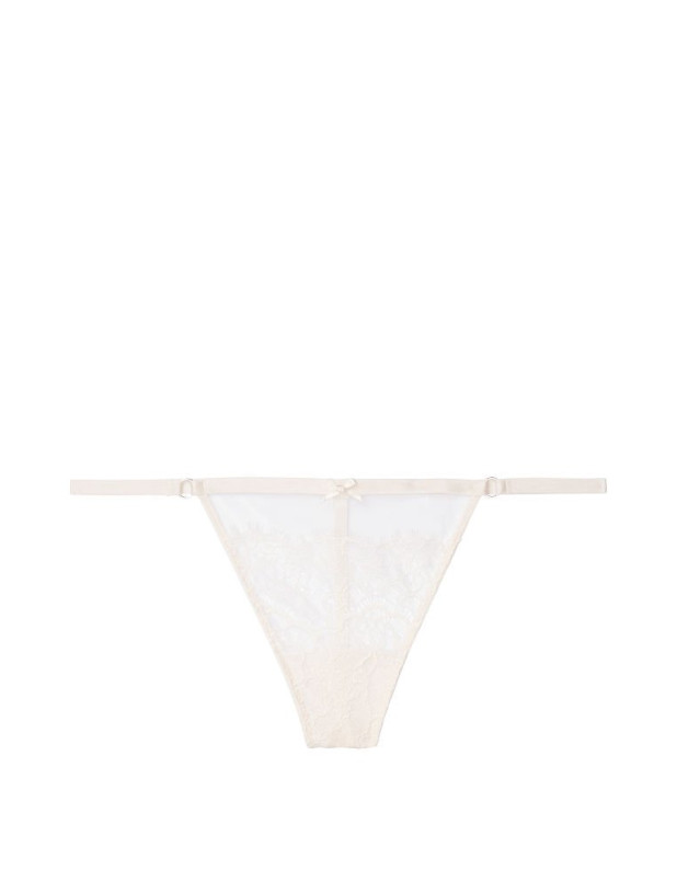 Комплект Білизни з Мереживом Victoria's Secret Dream Angels Lightly Lined Lace Demi Bra & Dream Angels Mesh and Lace V-String Panty_5