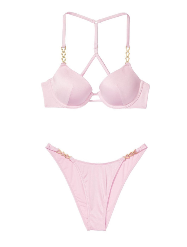 Купальник Пуш-ап Victoria's Secret Chain Strap Push-Up Bikini Top & Brazilian Bikini Bottom_3