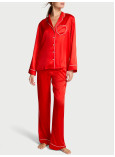 Піжама Victoria's Secret Signature Satin Heart Long Pajama Set_1