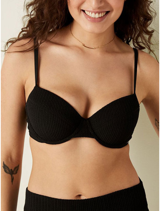Купальник Victoria's Secret PINK Crinkle Push-Up Bikini Top & Crinkle High-Waist Shortie Bikini Bottom_3