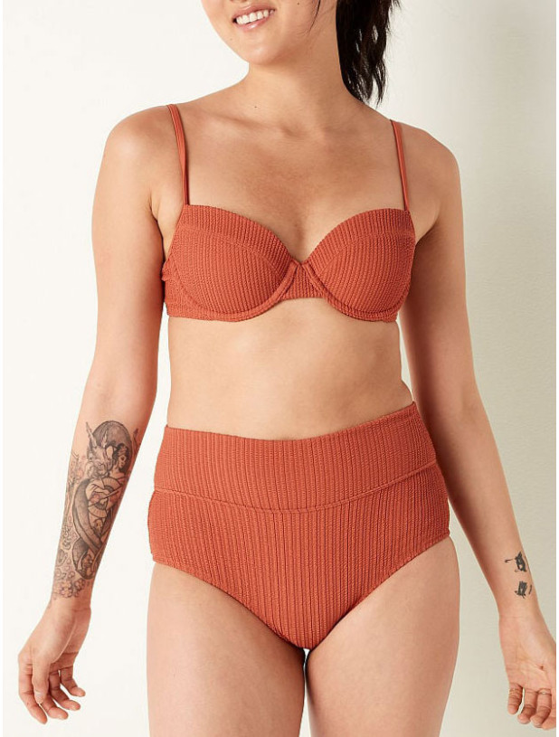 Купальник Victoria's Secret PINK Crinkle Push-Up Bikini Top & Crinkle High-Waist Shortie Bikini Bottom_3