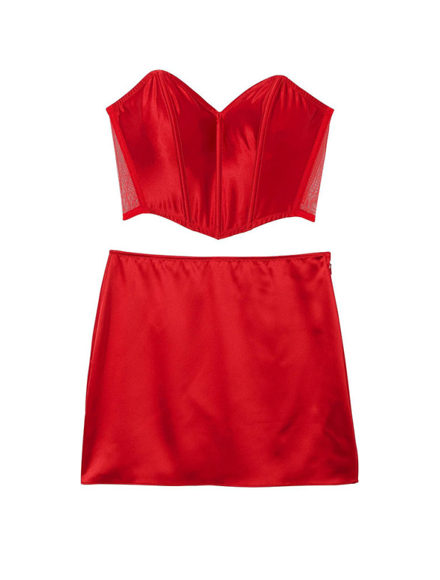 Набір Корсет та Спідниця Victoria's Secret Cheeky Heart Bustier Open-Back Mini Skirt Set_5
