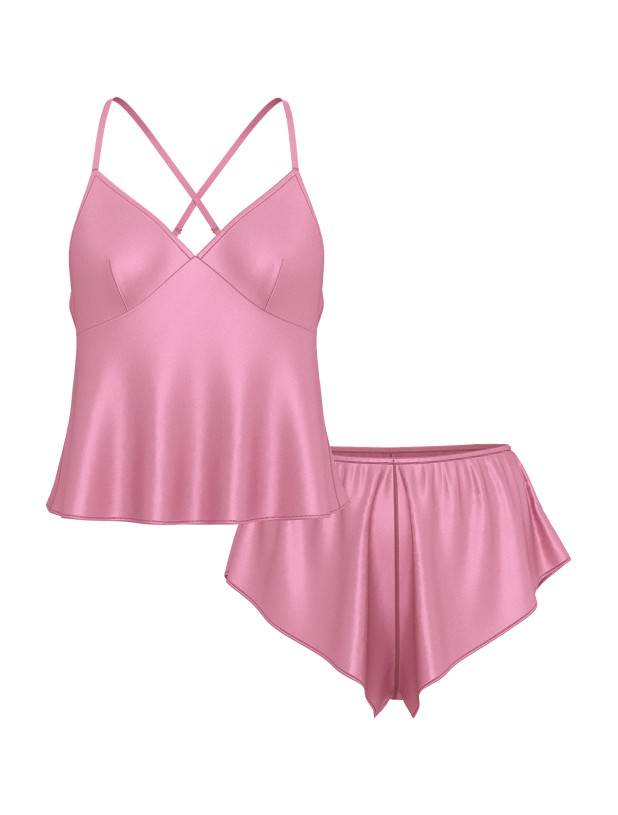 Піжама Victoria's Secret Satin Open-Back Cami & Shorts Set_3