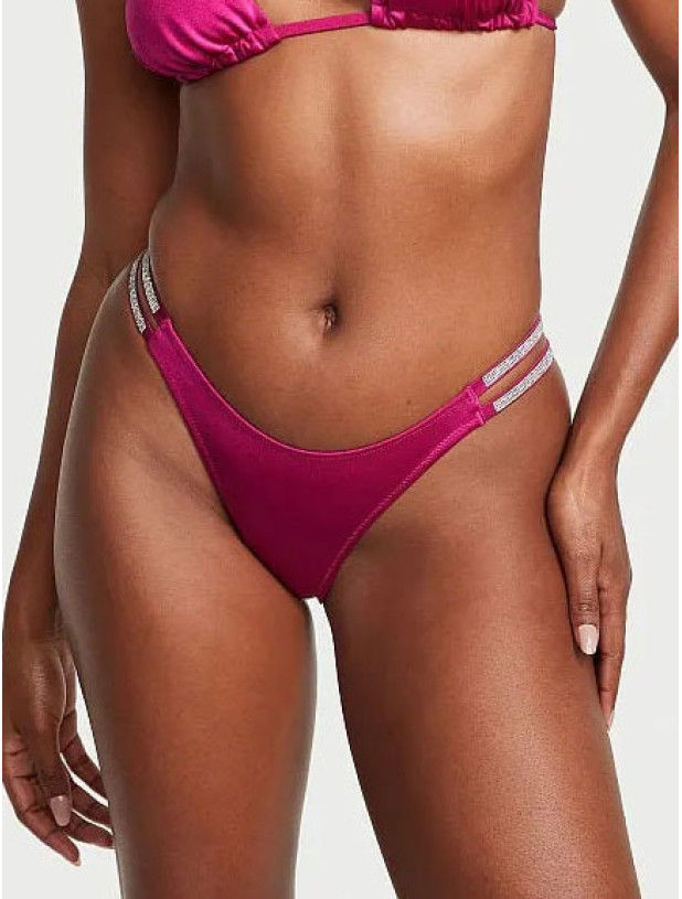 Купальник зі Стразами Victoria's Secret Very Sexy Shine Trim Push-Up Bikini Top & Double Shine Strap Brazilian Bikini Bottom_9