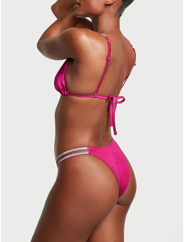 Купальник зі Стразами Victoria's Secret Very Sexy Shine Trim Push-Up Bikini Top & Double Shine Strap Brazilian Bikini Bottom_10
