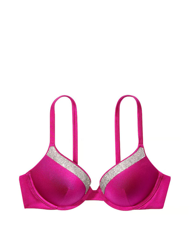 Купальник зі Стразами Victoria's Secret Very Sexy Shine Trim Push-Up Bikini Top & Double Shine Strap Brazilian Bikini Bottom_5