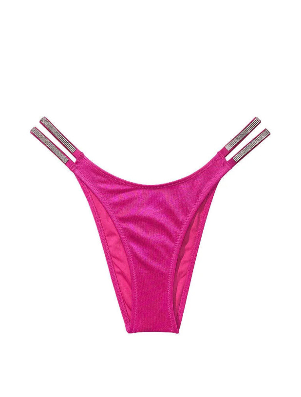 Купальник зі Стразами Victoria's Secret Very Sexy Shine Trim Push-Up Bikini Top & Double Shine Strap Brazilian Bikini Bottom_6