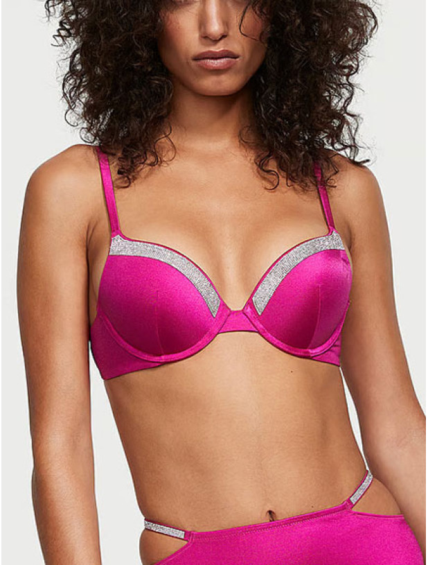 Купальник зі Стразами Victoria's Secret Very Sexy Shine Trim Push-Up Bikini Top & Double Shine Strap Brazilian Bikini Bottom_7