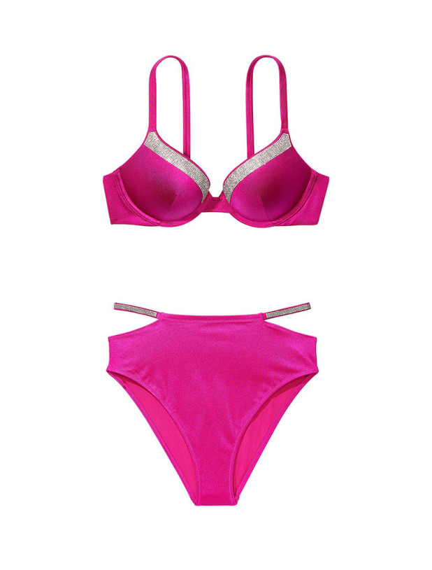 Купальник зі Стразами Victoria's Secret Very Sexy Shine Trim Push-Up Bikini Top & Shine Strap High-Waist Cheeky Bikini Bottom_5
