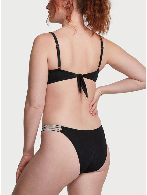 Купальник зі Стразами Victoria's Secret Very Sexy Shine Trim Push-Up Bikini Top & Double Shine Strap Brazilian Bikini Bottom_4
