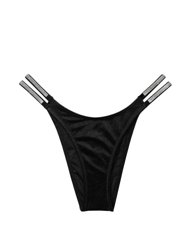 Купальник зі Стразами Victoria's Secret Very Sexy Shine Trim Push-Up Bikini Top & Double Shine Strap Brazilian Bikini Bottom_6
