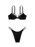 Купальник зі Стразами Victoria's Secret Very Sexy Shine Trim Push-Up Bikini Top & Double Shine Strap Brazilian Bikini Bottom_2