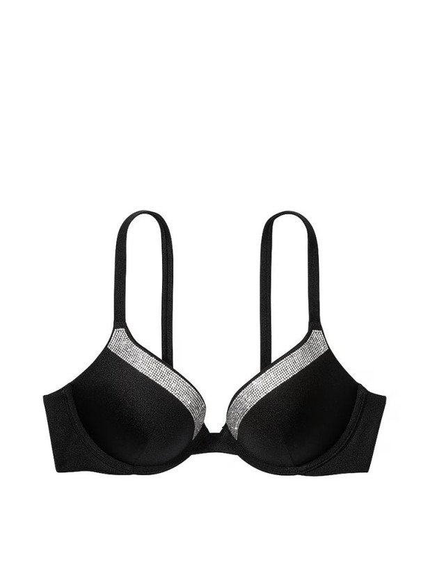 Купальник зі Стразами Victoria's Secret Very Sexy Shine Trim Push-Up Bikini Top & Double Shine Strap Brazilian Bikini Bottom_5