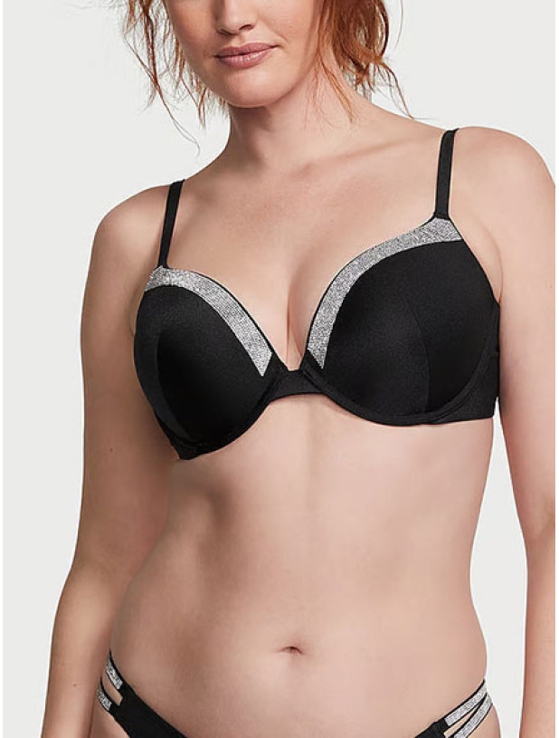 Купальник со Стразами Victoria's Secret Very Sexy Shine Trim Push-Up Bikini Top & Shine Strap High-Waist Cheeky Bikini Bottom_6