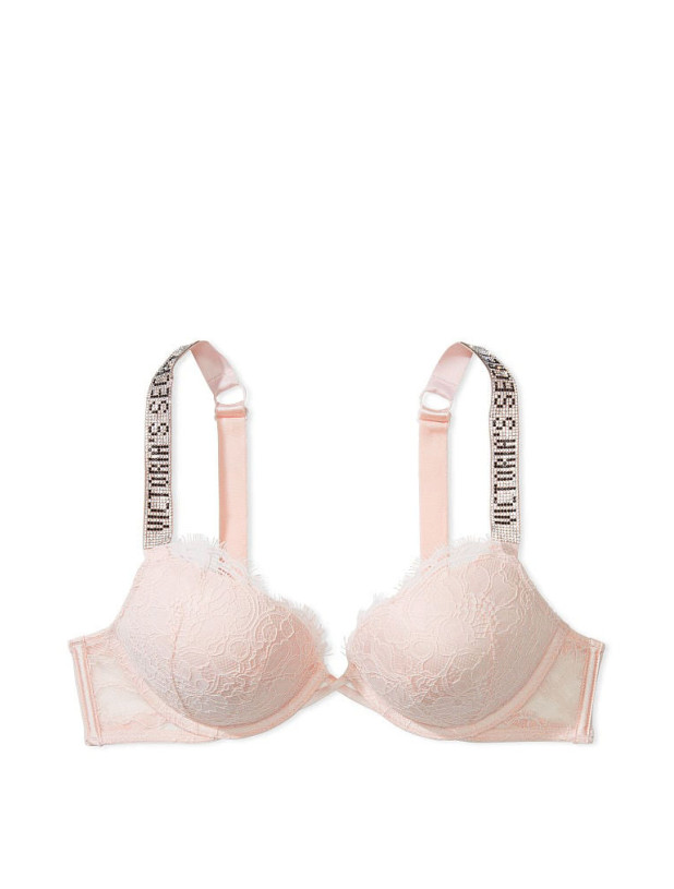 Комплект Білизни зі Стразами Victoria's Secret Very Sexy Bombshell Add-2-Cups Lace Shine Strap Push-Up Bra & Shine Strap Lace Thong Panty_3