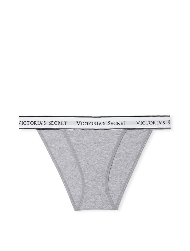 Хлопковые Трусики Бикини Victoria's Secret Cotton Logo Tanga Bikini Panty_3
