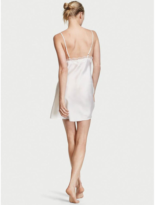 Нічна Сорочка Victoria's Secret Satin & Lace Slip Dress_2