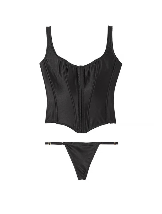 Набір Корсет і Трусики Victoria's Secret Very Sexy Classic Silk Corset Set_3