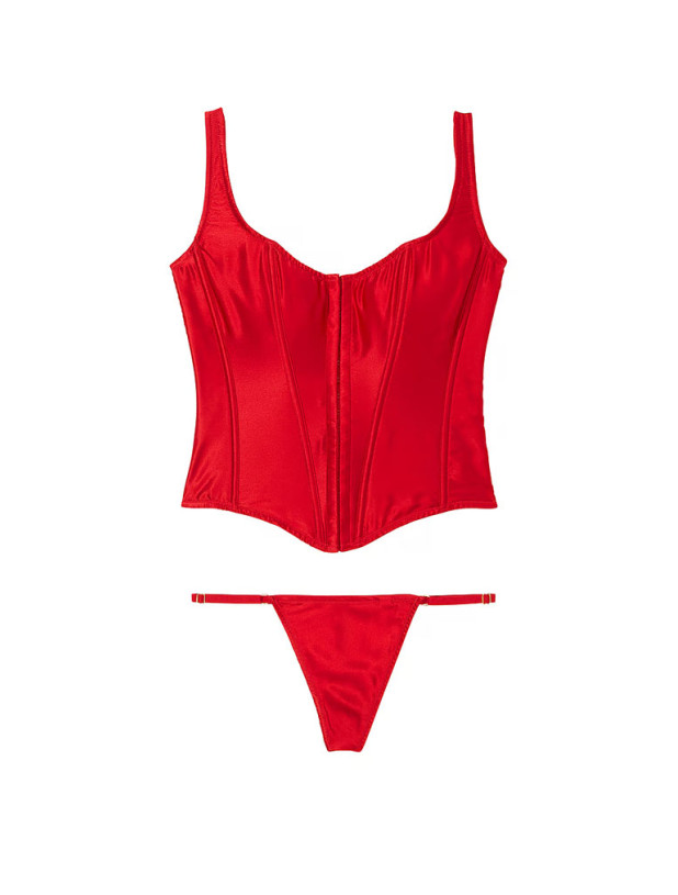 Набір Корсет і Трусики Victoria's Secret Very Sexy Classic Silk Corset Set_3