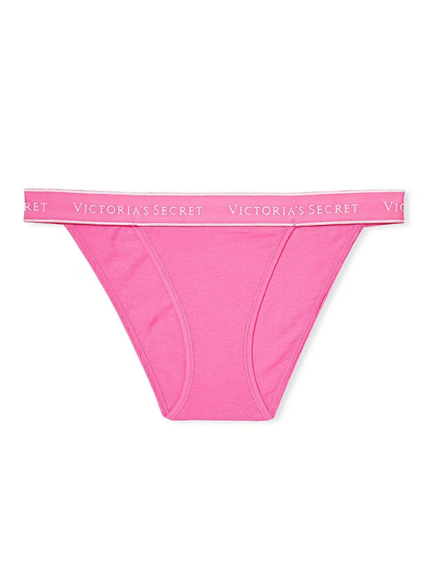 Бавовняні Трусики Бікіні Victoria's Secret Cotton Logo Tanga Bikini Panty_3