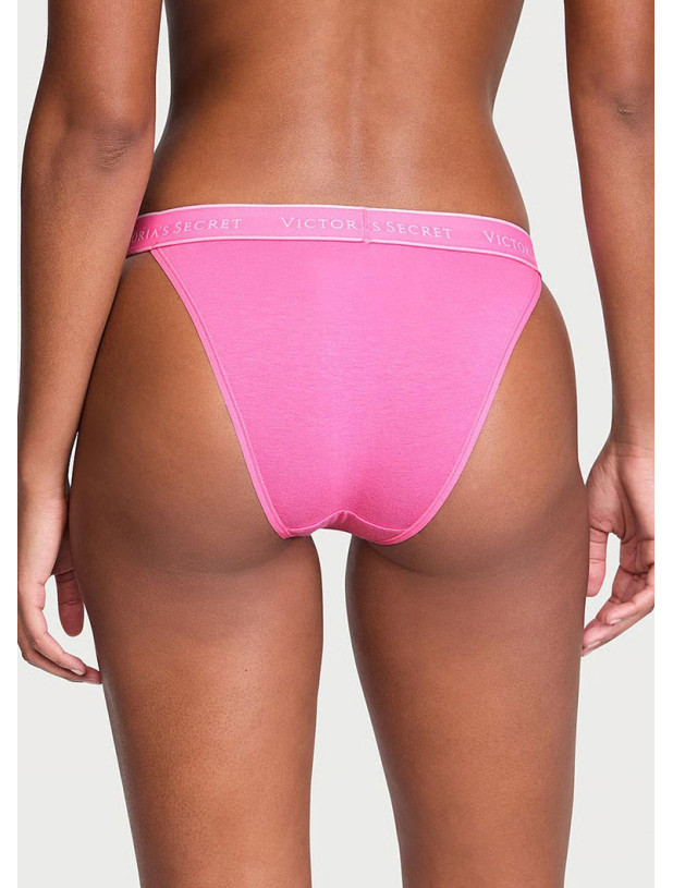 Бавовняні Трусики Бікіні Victoria's Secret Cotton Logo Tanga Bikini Panty_2