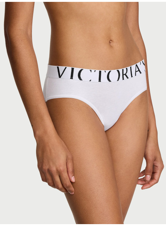 Бавовняні Трусики Хіпхагер Victoria's Secret Logo Cotton Hiphugger Panty