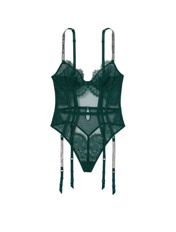 Боді Тедді зі Стразами Victoria's Secret Very Sexy Demi Teddy with Shine Straps & Garters_2