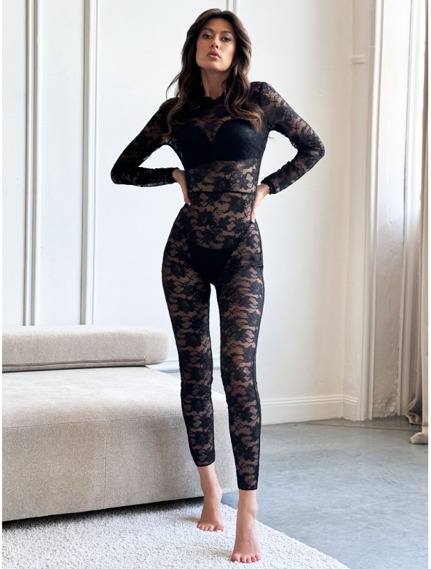 Прозорий Мереживний Боді-комбінезон Victoria's Secret Very Sexy Sheer Lace Catsuit_4