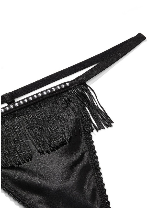 Комплект Білизни Victoria's Secret Very Sexy Fringe Open Quarter Cup Bra & Fringe V-string Panty_9