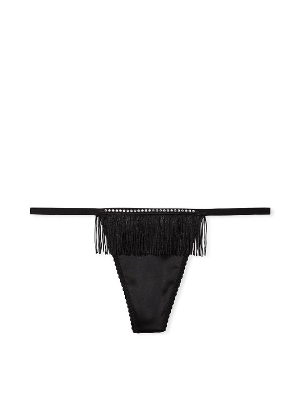 Комплект Білизни Victoria's Secret Very Sexy Fringe Open Quarter Cup Bra & Fringe V-string Panty_8