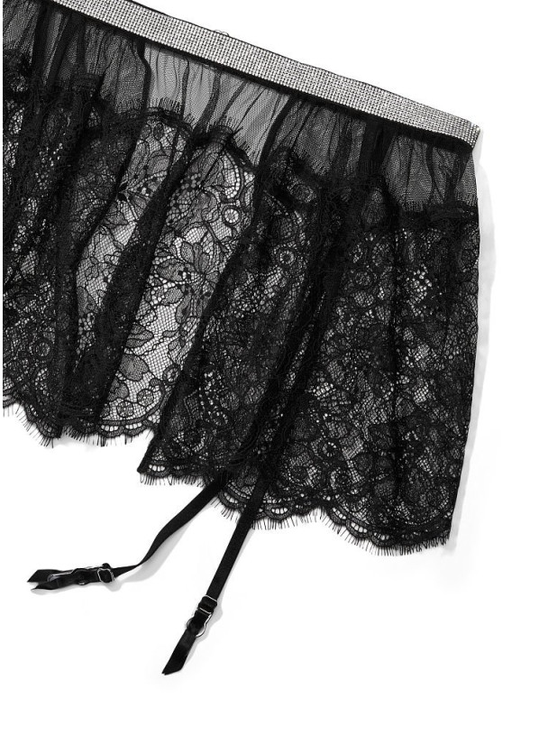 Пояс-юбка для Чулок со Cтразами Victoria's Secret Very Sexy Shine Lace Skirt with Garters_6
