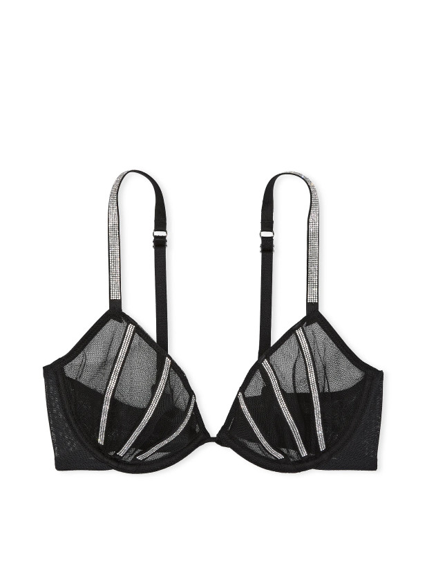 Бюстгальтер зі Стразами Victoria's Secret Very Sexy Sheer Shine Low-Cut Demi Bra_3