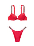 Купальник зі Стразами Victoria's Secret Shine Strap Sexy Tee Push-Up Bikini Top & Shine Strap Brazilian Bikini Bottom_1