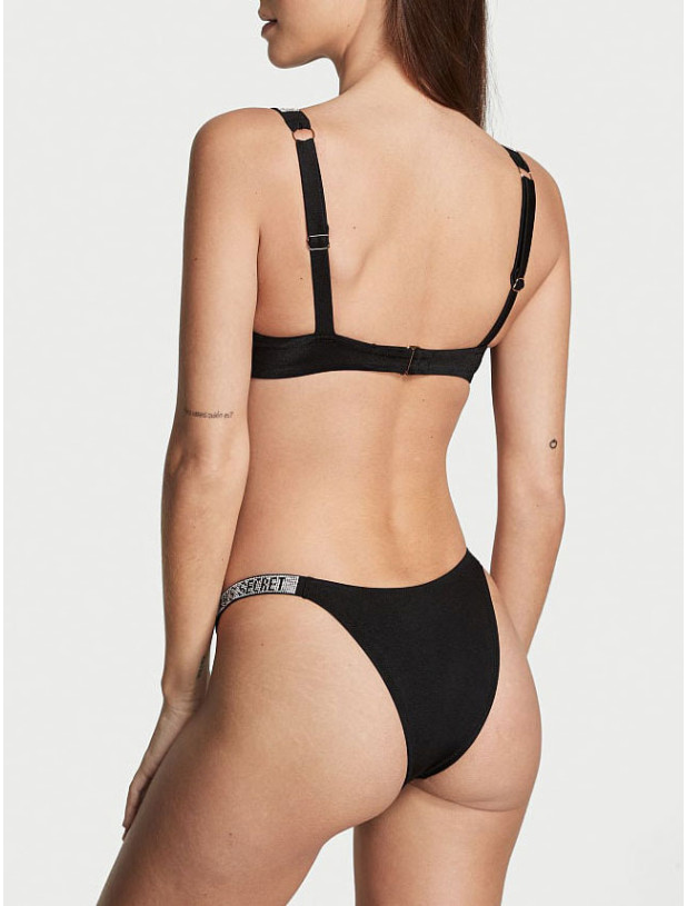 Купальник со Стразами Victoria's Secret Shine Strap Sexy Tee Push-Up Bikini Top & Bikini Brazilian Shine Strap_2