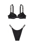 Купальник со Стразами Victoria's Secret Shine Strap Sexy Tee Push-Up Bikini Top & Bikini Brazilian Shine Strap_3