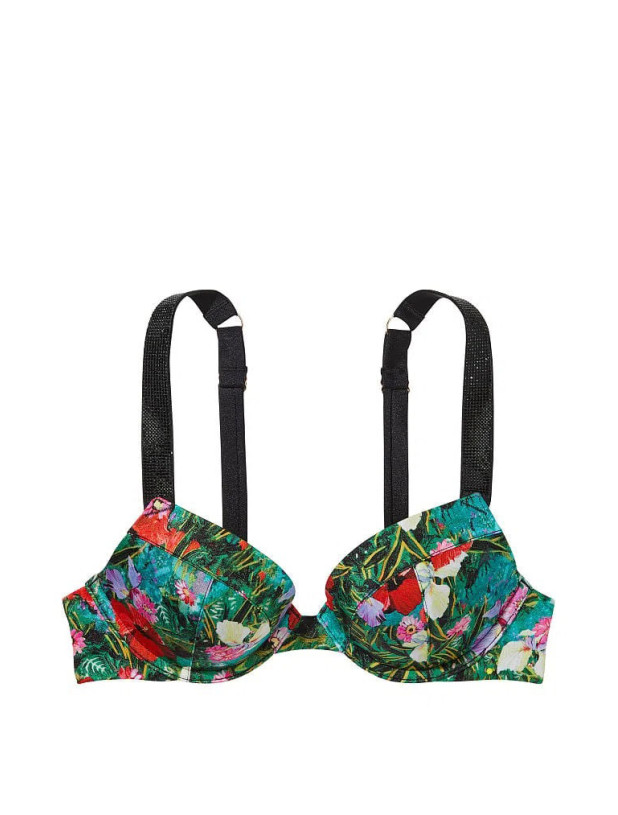 Купальник Пуш-ап со Стразами Victoria's Secret Shine Strap Sexy Tee Push-Up Bikini Top & Bikini Bottom Brazilian Shine Strap_4