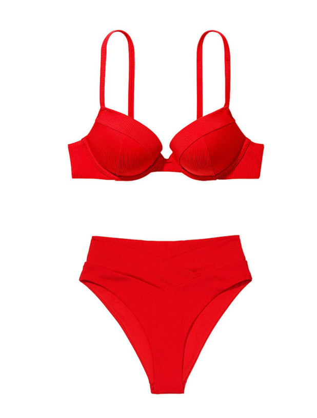 Купальник Пуш-ап Victoria's Secret Mix-and-Match Sexy Tee Push-Up Bikini Top & Mix-and-Match Crossover High-Waist Bikini Bottom_2