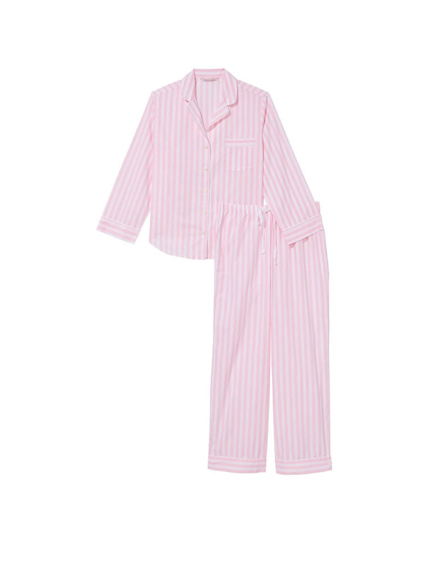 Бавовняна Піжама Victoria's Secret Cotton Long Pajama Set_3