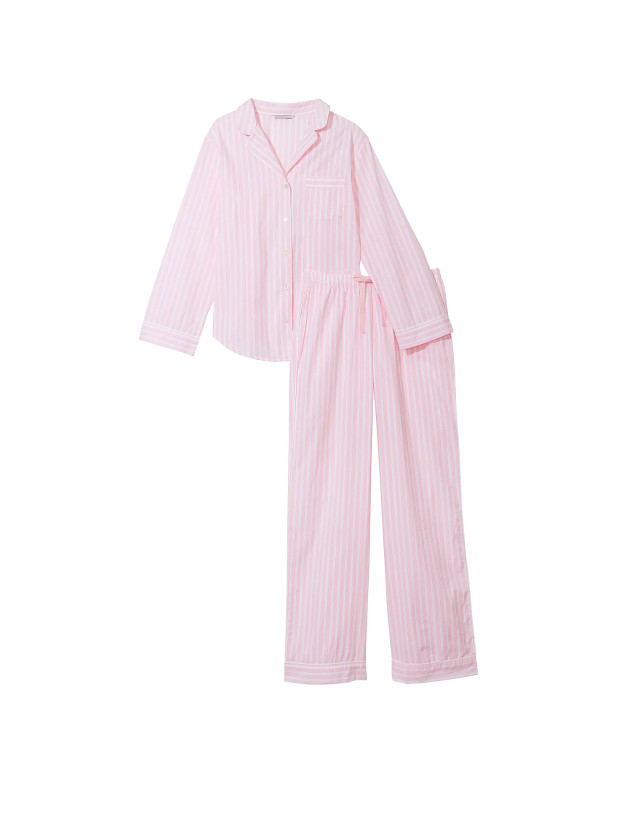 Бавовняна Піжама Victoria's Secret Cotton Long Pajama Set_3