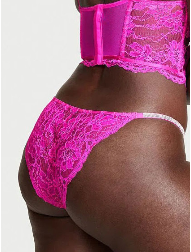 Трусики Чикини со Стразами Victoria's Secret Very Sexy Micro Lace Shine Strap Cheekini Panty_3