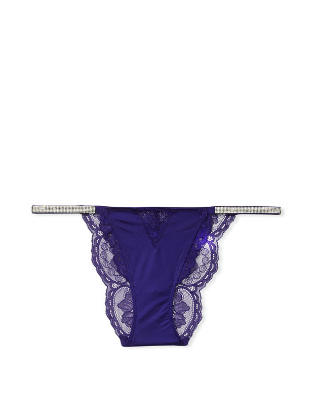 Трусики Чікіні зі Стразами Victoria's Secret Very Sexy Micro Lace Shine Strap Cheekini Panty_2